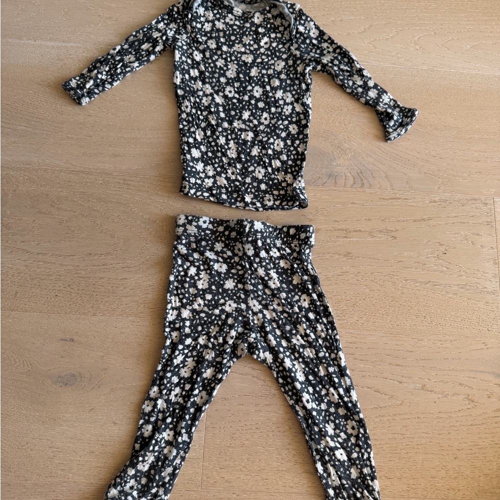 Solly Baby Black and White Floral Top